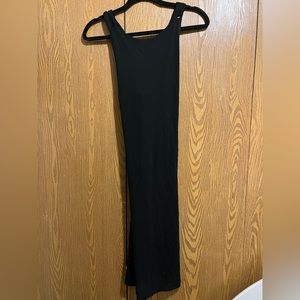 Lauren Ralph Lauren Dress black midi knot back slip dress. Size S.